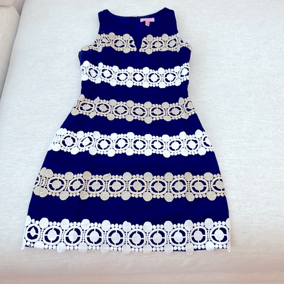 Lilly Pulitzer Navy Shift Dress Size 00 - Picture 1 of 2